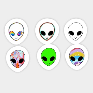 Alien Invasion Sticker